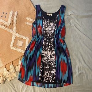 🍄Urban Outfitters: Colorful Cinched Skater Dress